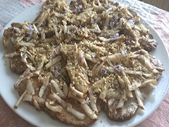 CARPACCIO DI SEITAN AI TOPINAMBUR E SEMI DI CANAPA