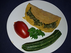 FARINATA DI CECI E CURCUMA CON VERDURE